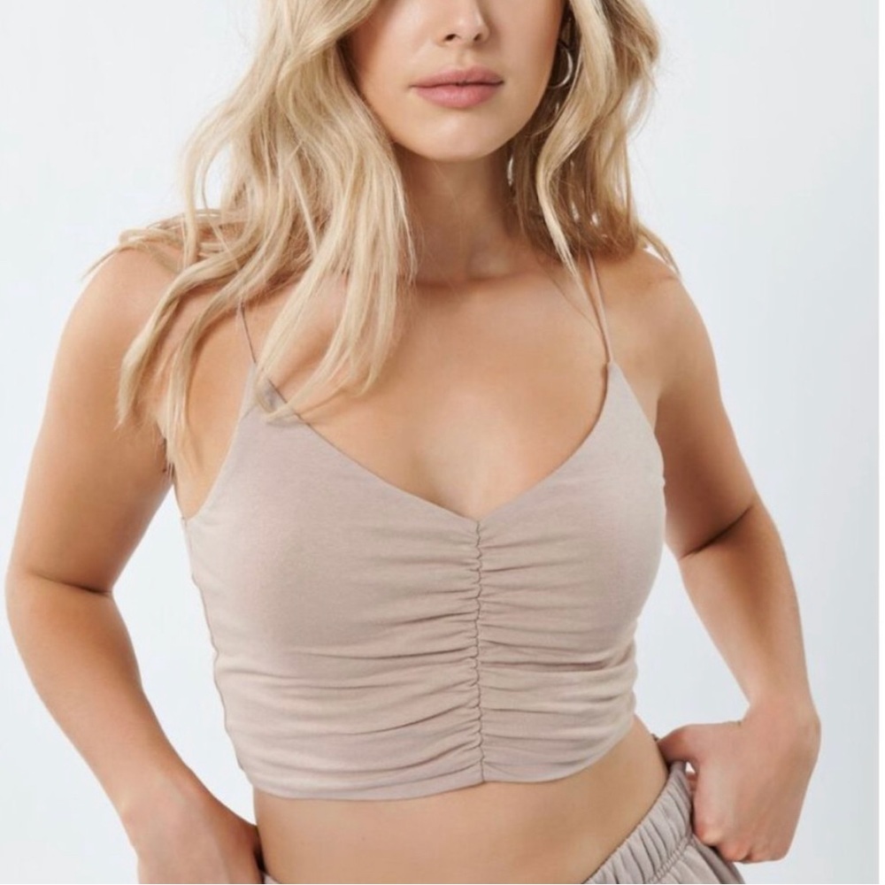 Garage ruched bungee cami
